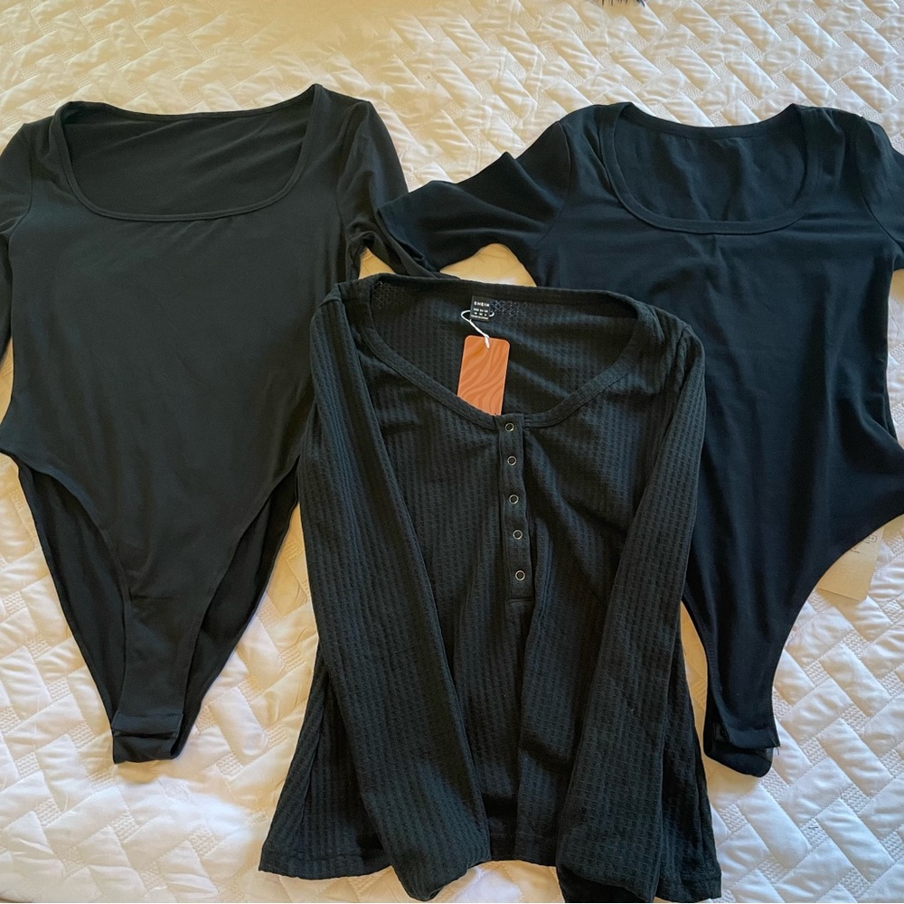 Black bodysuits and long sleeve